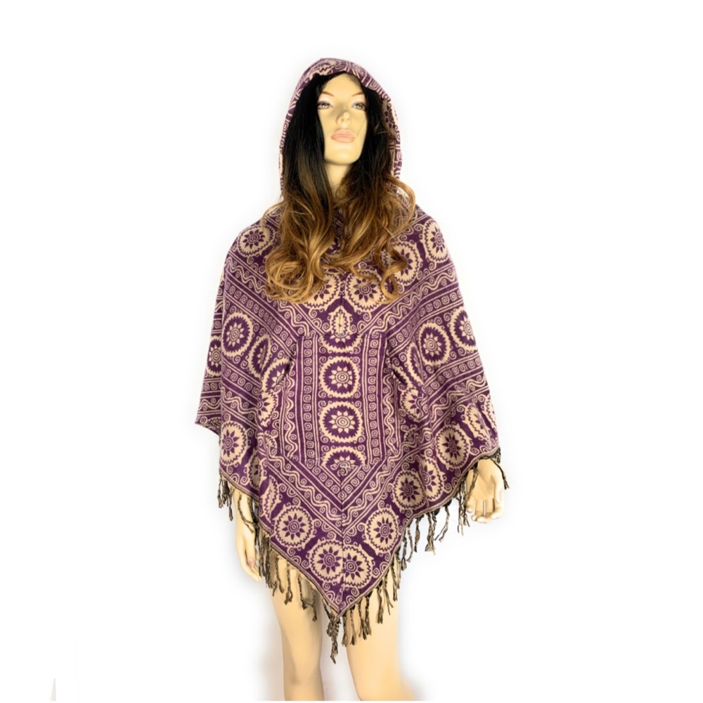 Hooded Woolen Poncho